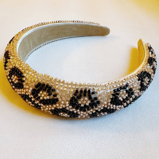 Leopard Beaded Headband