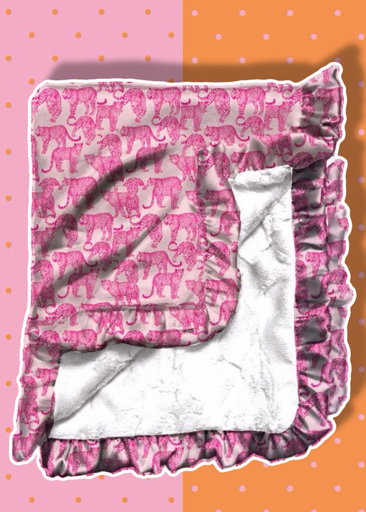 Call of the Wild Satin Ruffle Blanket