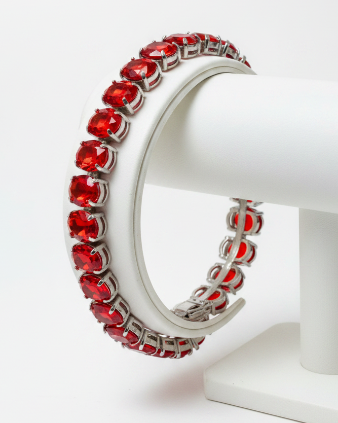 The Luxury Red Game Day Tennis Bracelet