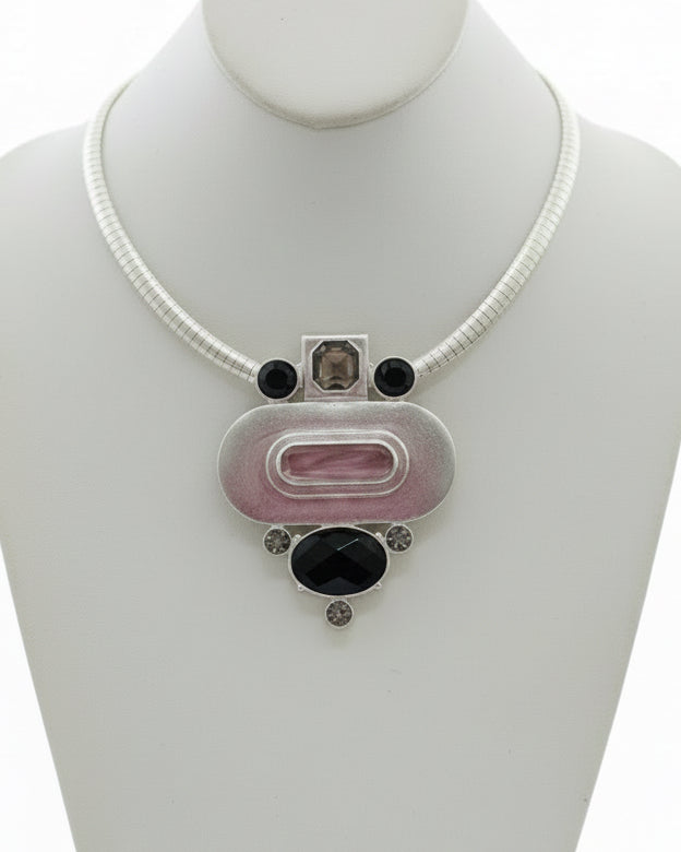The Avant-Garde Structural Geometric Pendant Collar