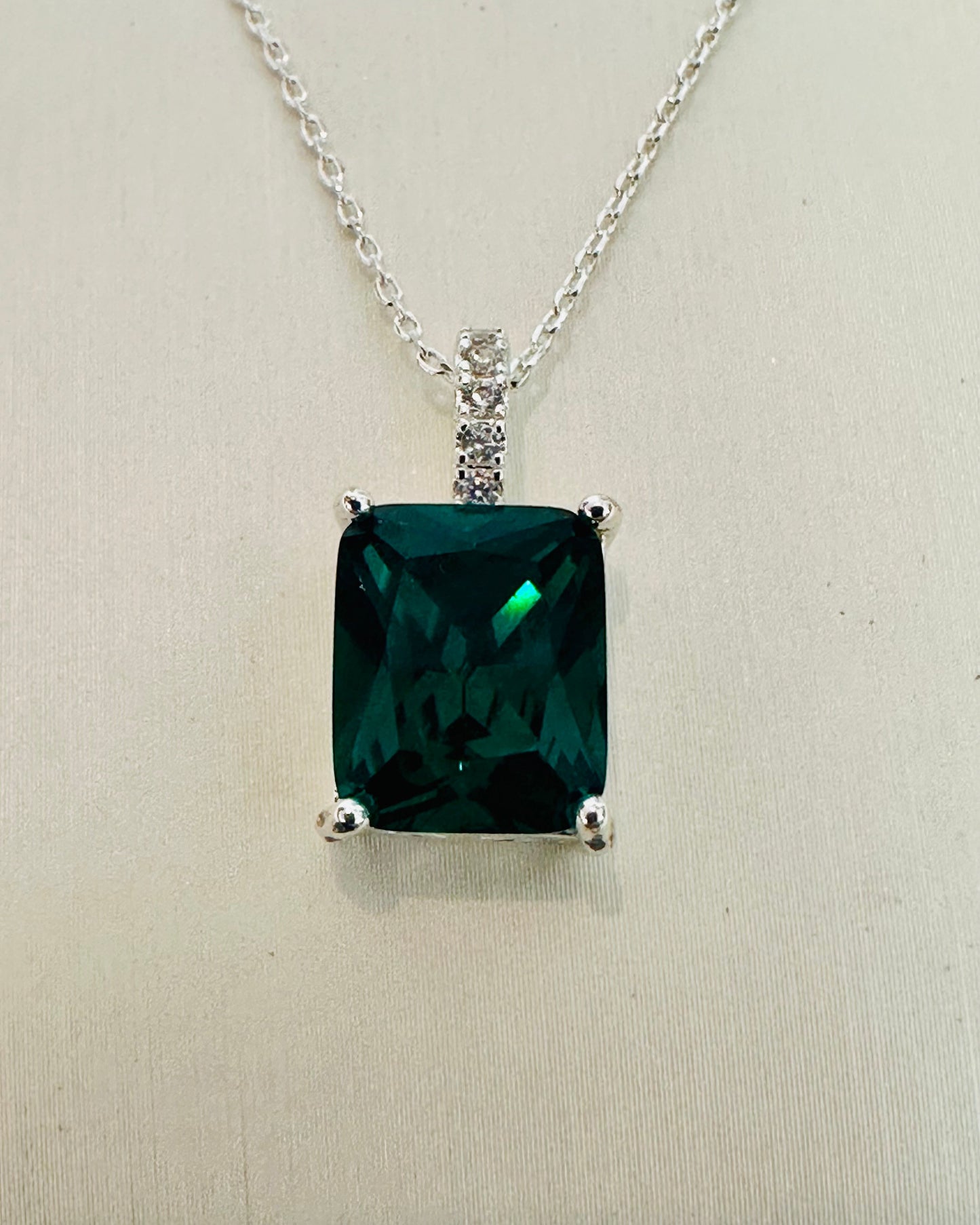 The Siren Emerald-Cut Solitaire Necklace