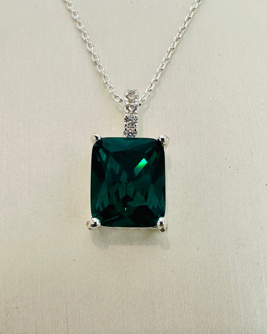 The Siren Emerald-Cut Solitaire Necklace