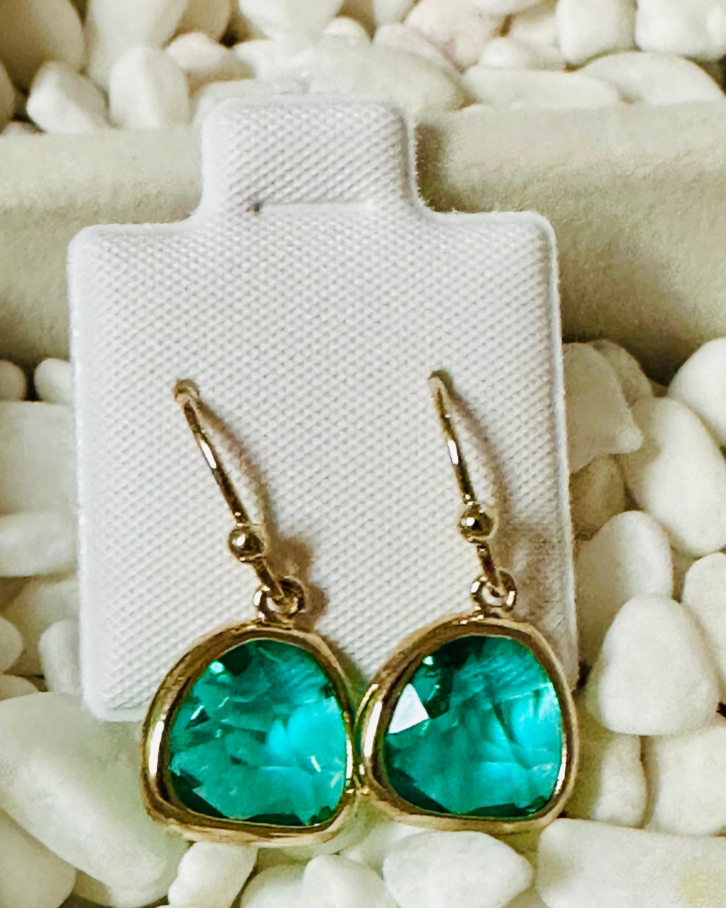 Vintage Emerald-Cut Dangle Earrings