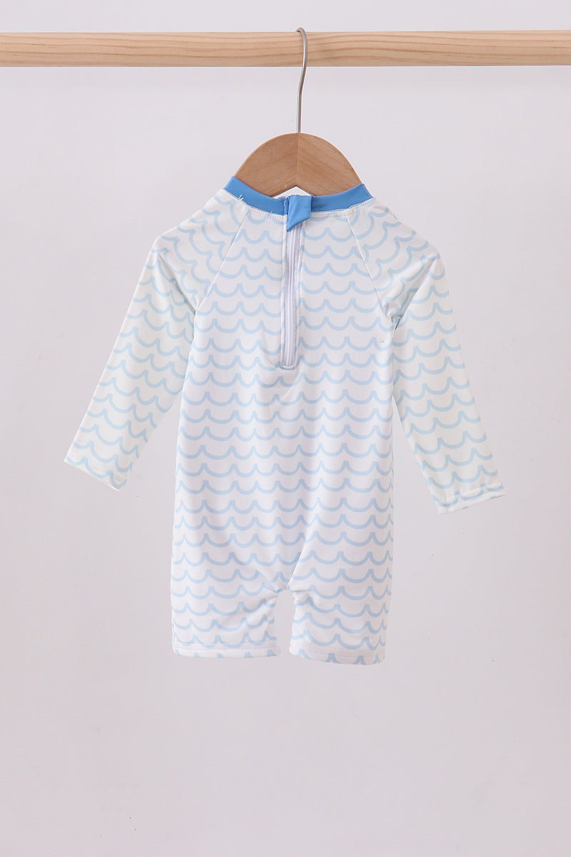 Blue Beach Sea Turtle One-piece Swimsuit