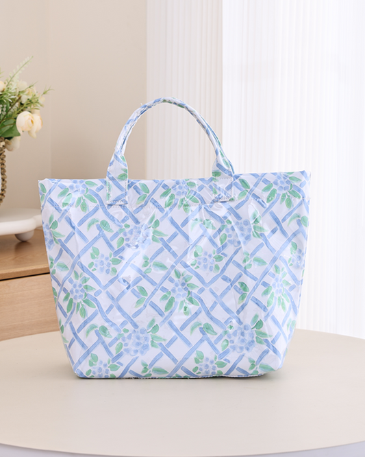 Seaside Vineyard Waterproof PVC Tote Bag