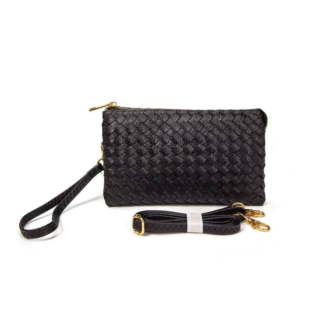 Kathy Woven 3 Compartment Clutch/Crossbody Bag
