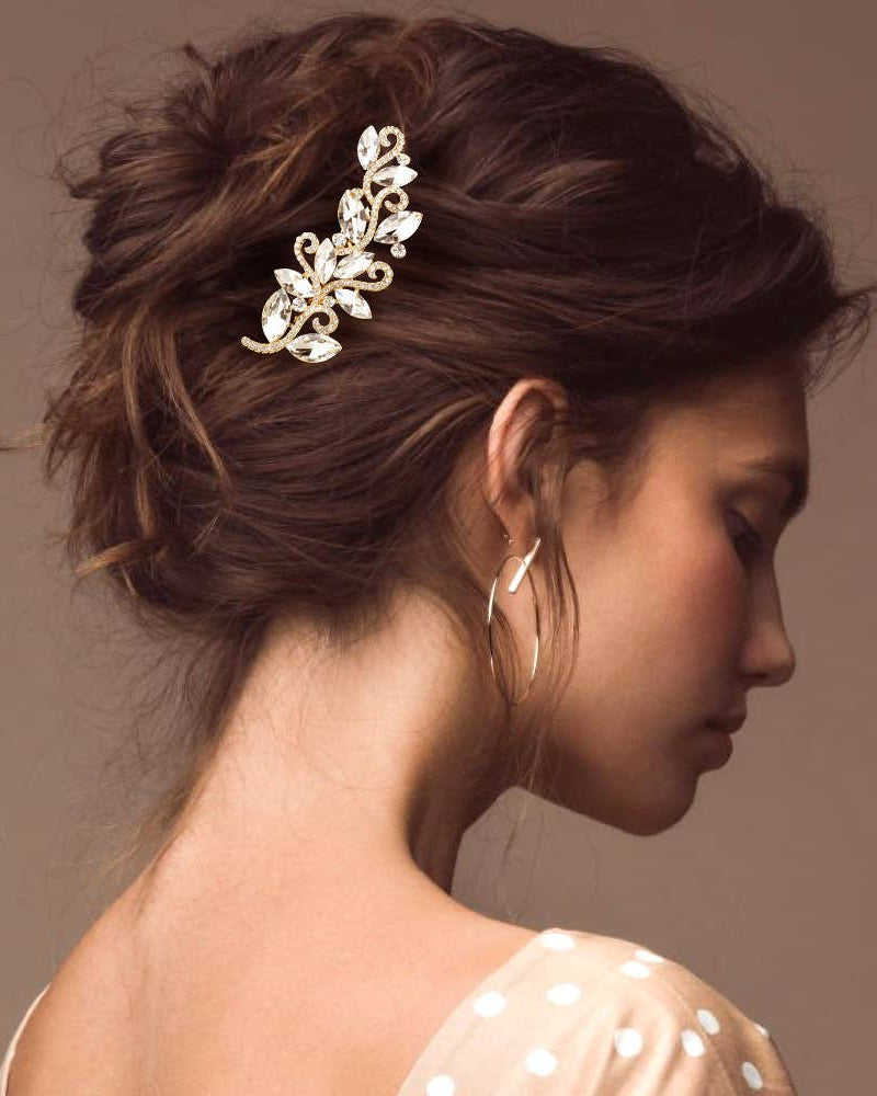 Marquise Stone Accented Vine Hair Comb