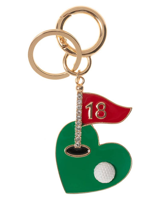 Bling Enamel 18 Golf Hole Keychain