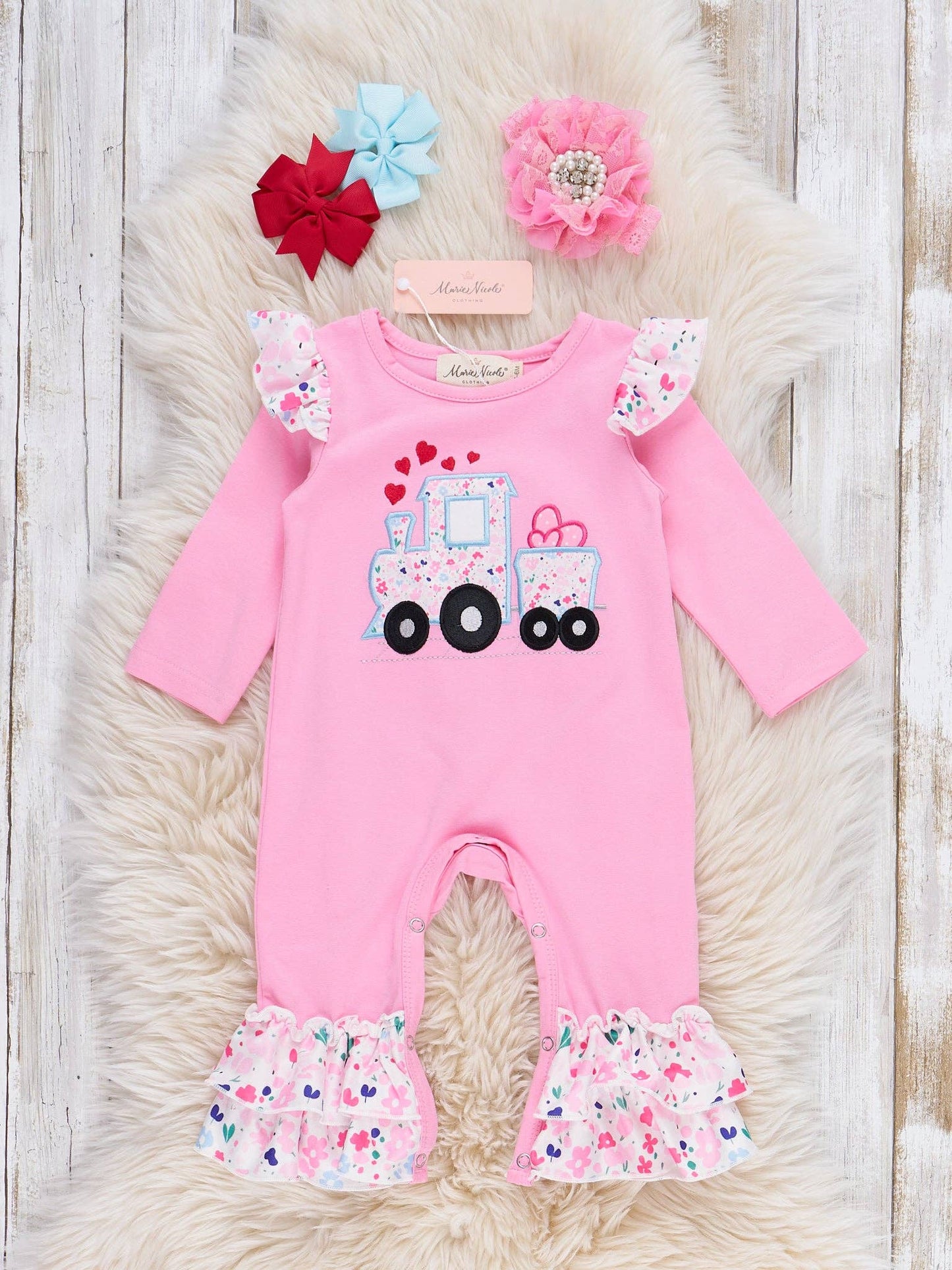 Love Delivery Floral Ruffle Romper