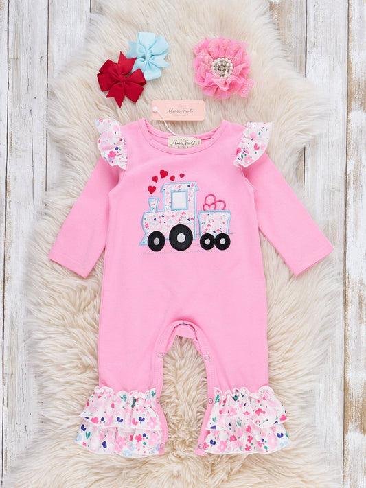 Love Delivery Floral Ruffle Romper