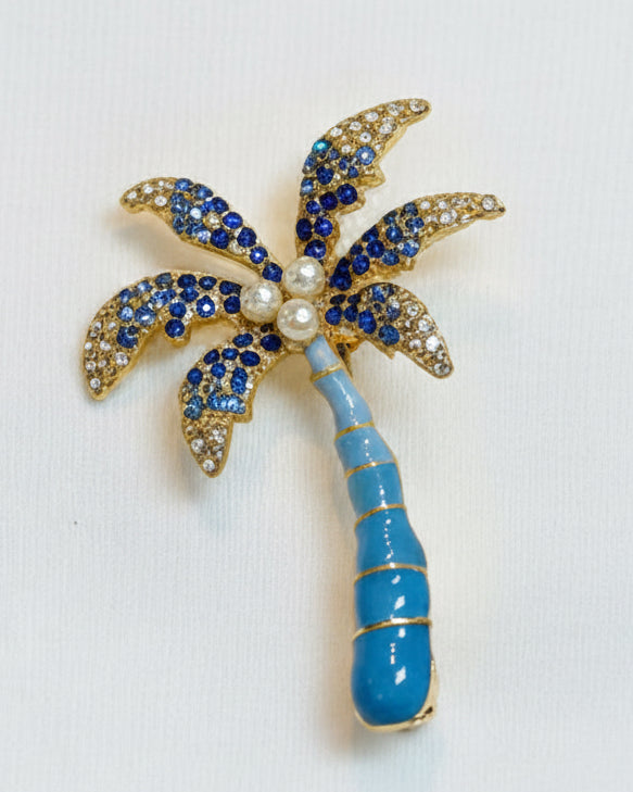 Tropical Paradise Palm Tree Brooch