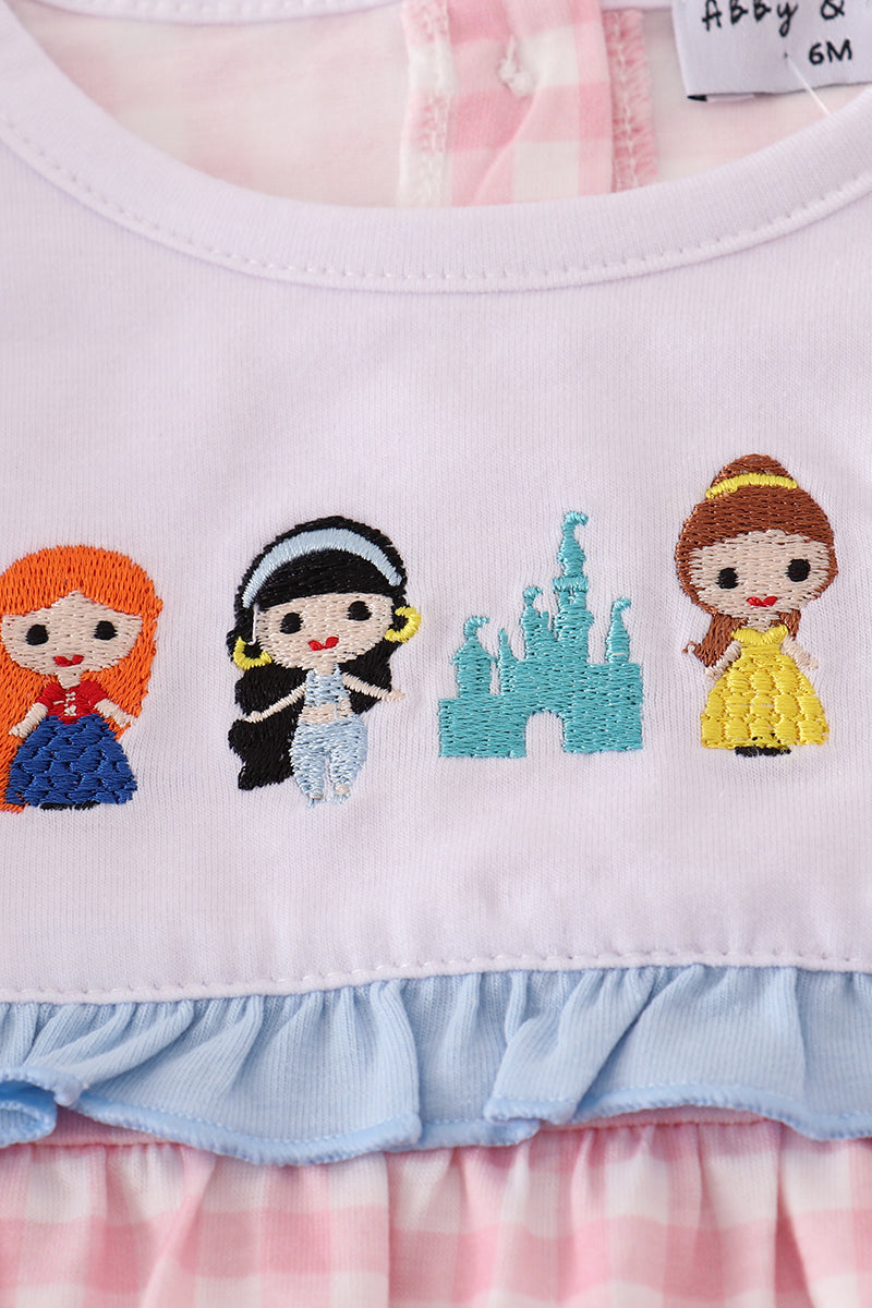 Pink Princess Castle Embroidery Bubble