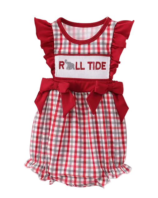Alabama Roll Tide Ruffle Plaid Bubble