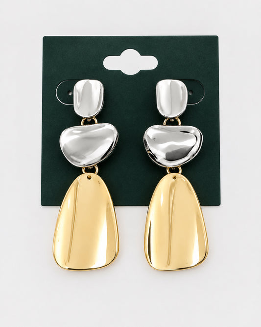 Petra Molten Pebble Drop Earrings