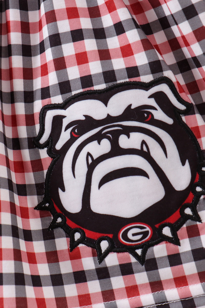 Georgia Go Dawgs Plaid Bloomer Set
