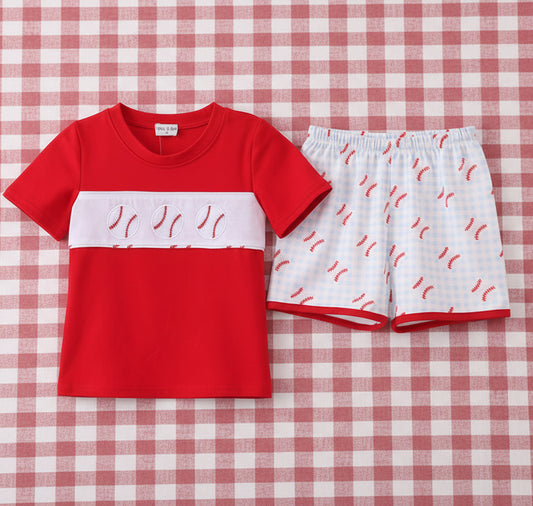 Baseball Boys Shorts Set