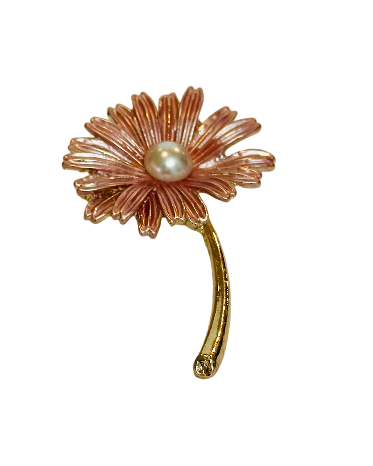 The Heritage Bloom: Vintage Gold Flower Spray Brooch
