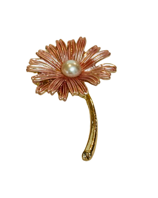 The Heritage Bloom: Vintage Gold Flower Spray Brooch