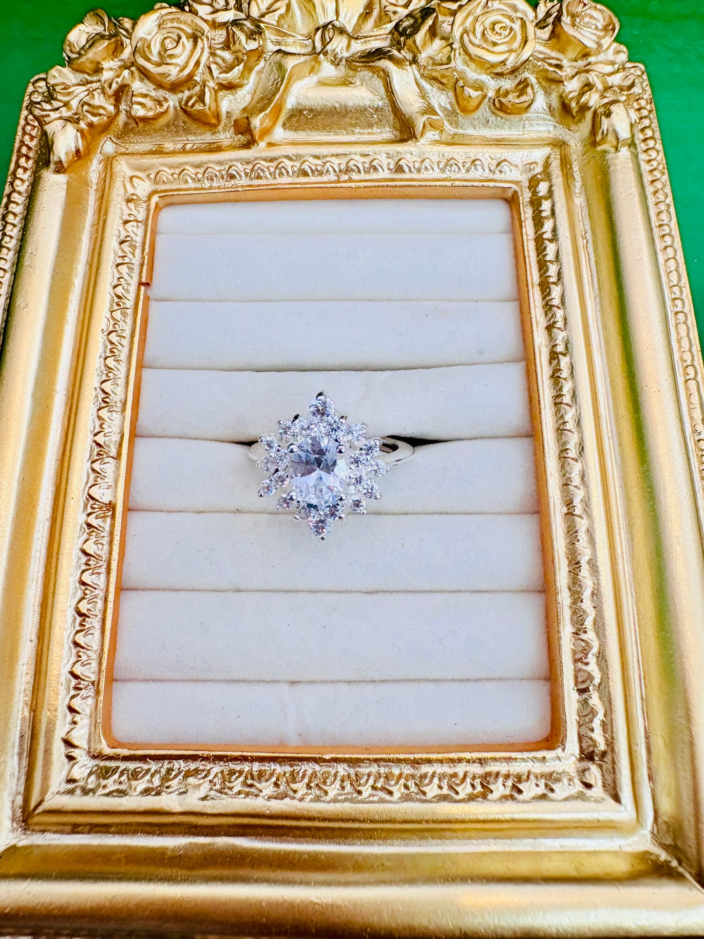 Diamond Snowflake Starburst Ring