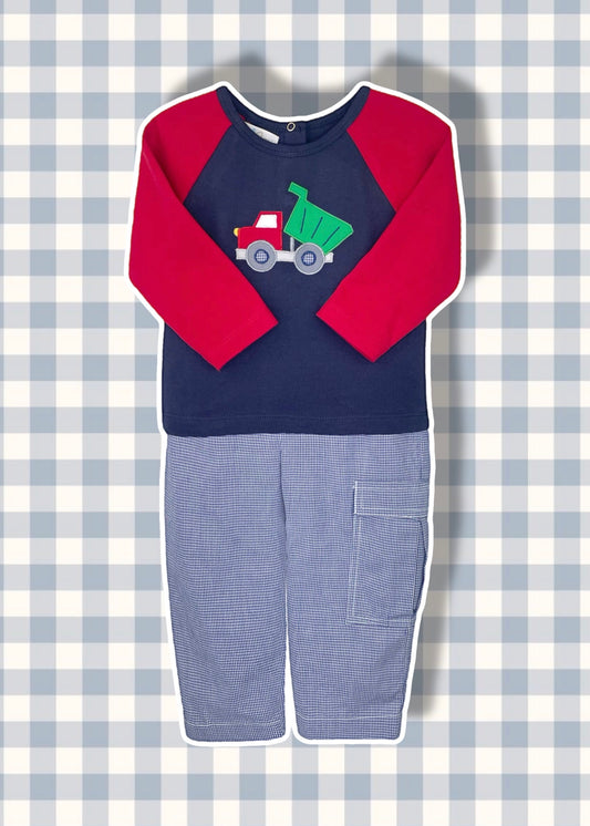 Dump Truck Applique Top & Pant Set