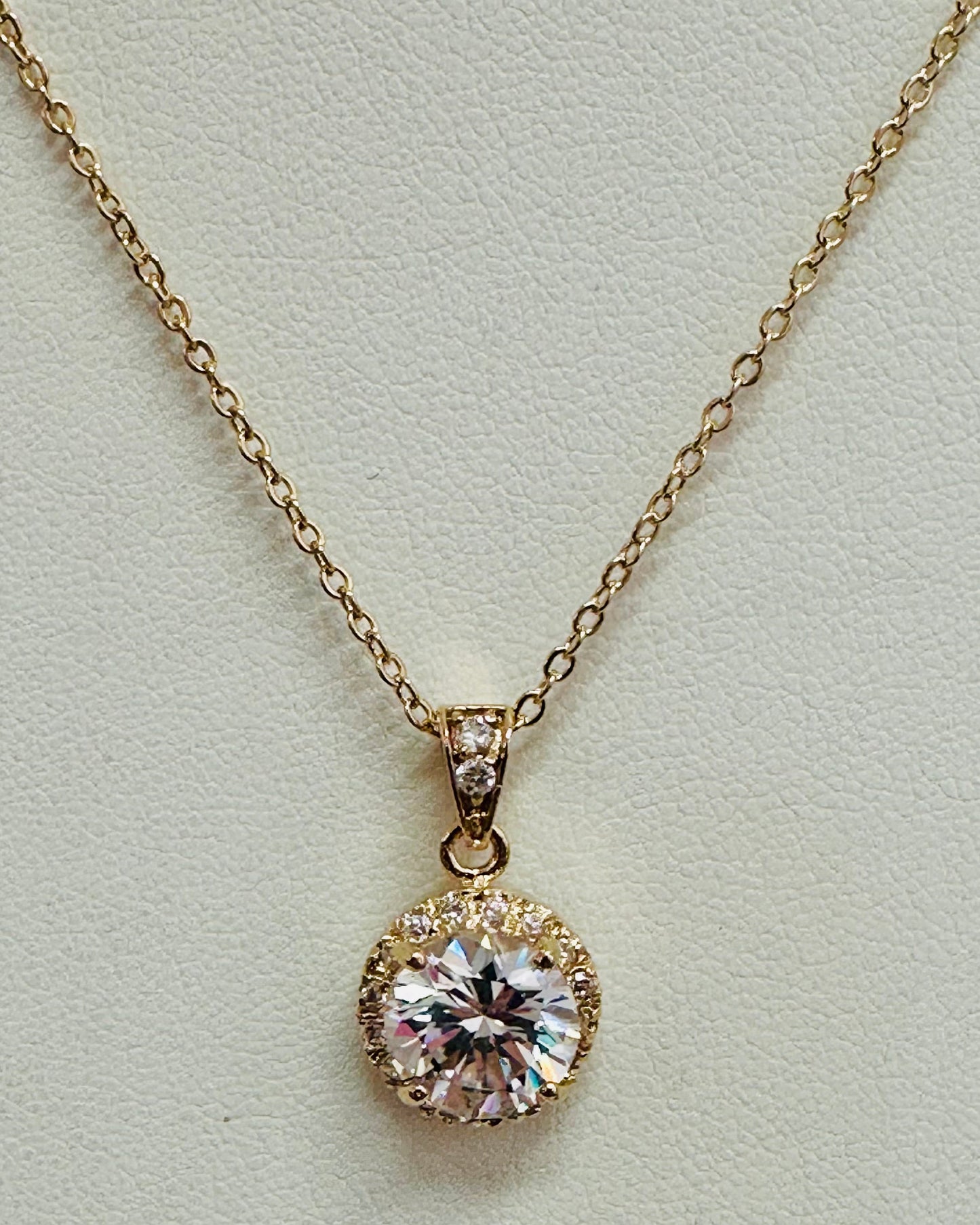 The Aurelia Halo Pendant Necklace