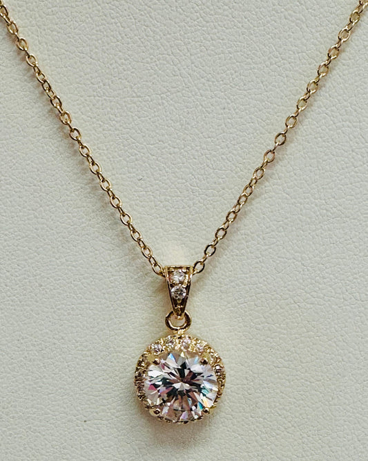 The Aurelia Halo Pendant Necklace