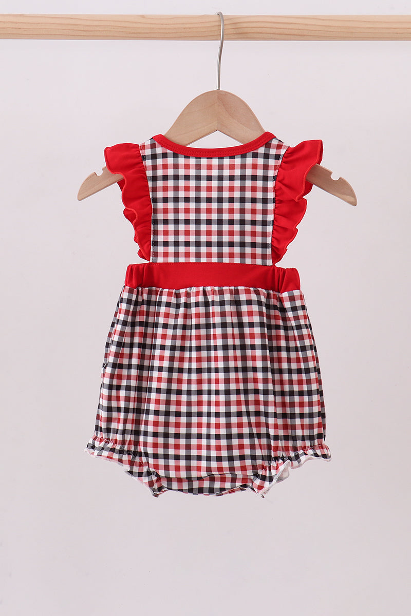 Georgia Go Dawgs Plaid Ruffle Bubble