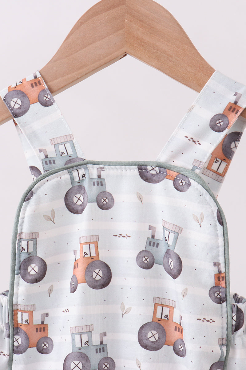 Blue Tractor Print Bubble