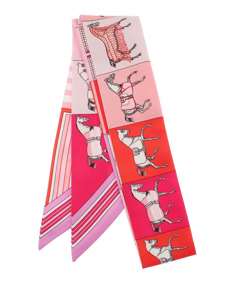 Horse Printed Twilly Scarf