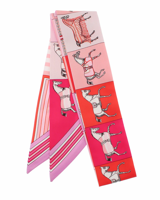 Horse Printed Twilly Scarf