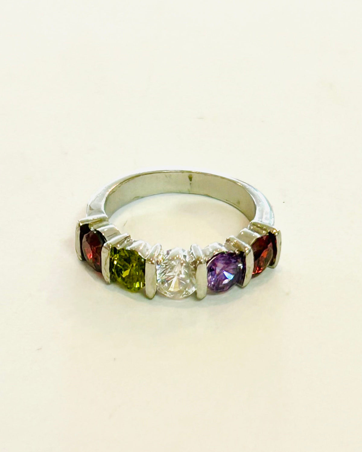 Vintage Rainbow Eternity Crystal Band