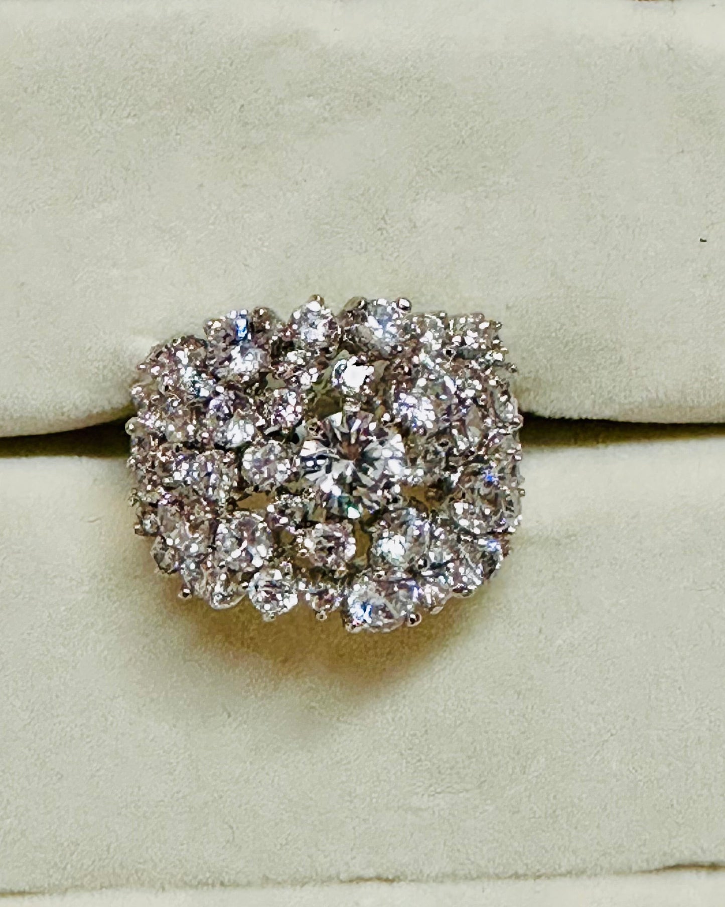 Vintage Radiant Cluster Cocktail Ring
