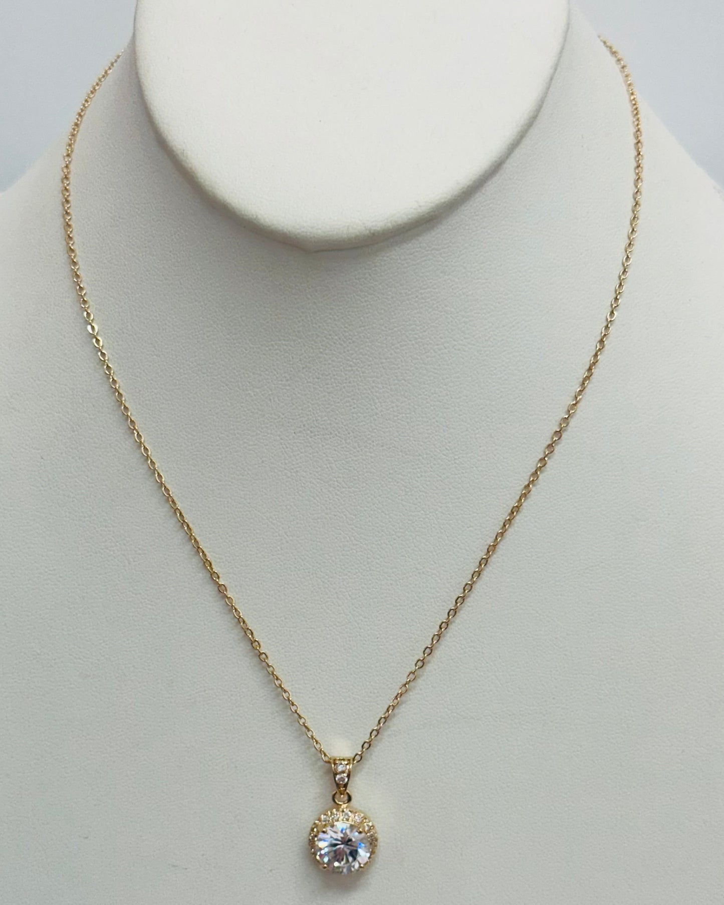 The Aurelia Halo Pendant Necklace
