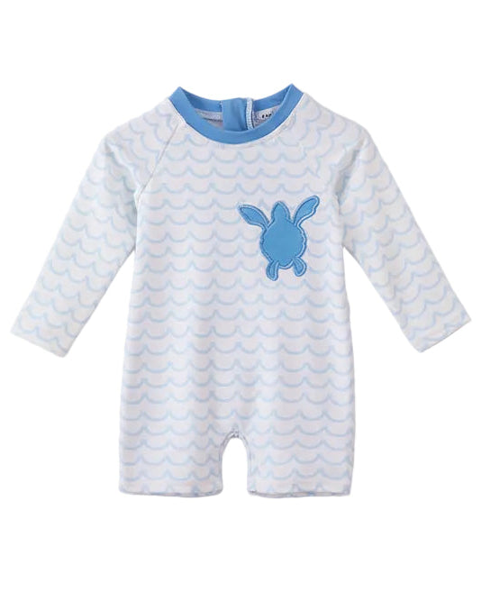 Blue Beach Sea Turtle One-piece Swimsuit