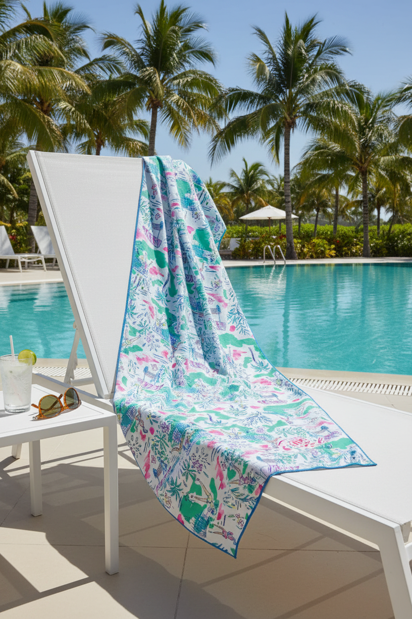 Pickleball Microfiber Beach Towel