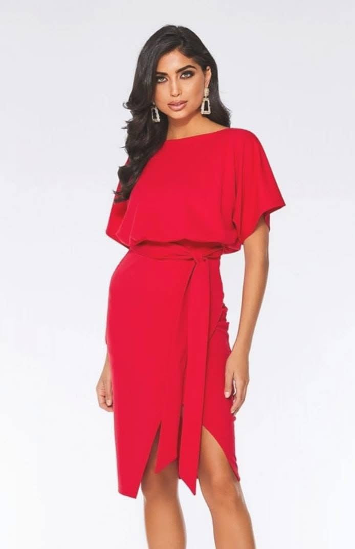 Kensie Blouson Wrap Dress