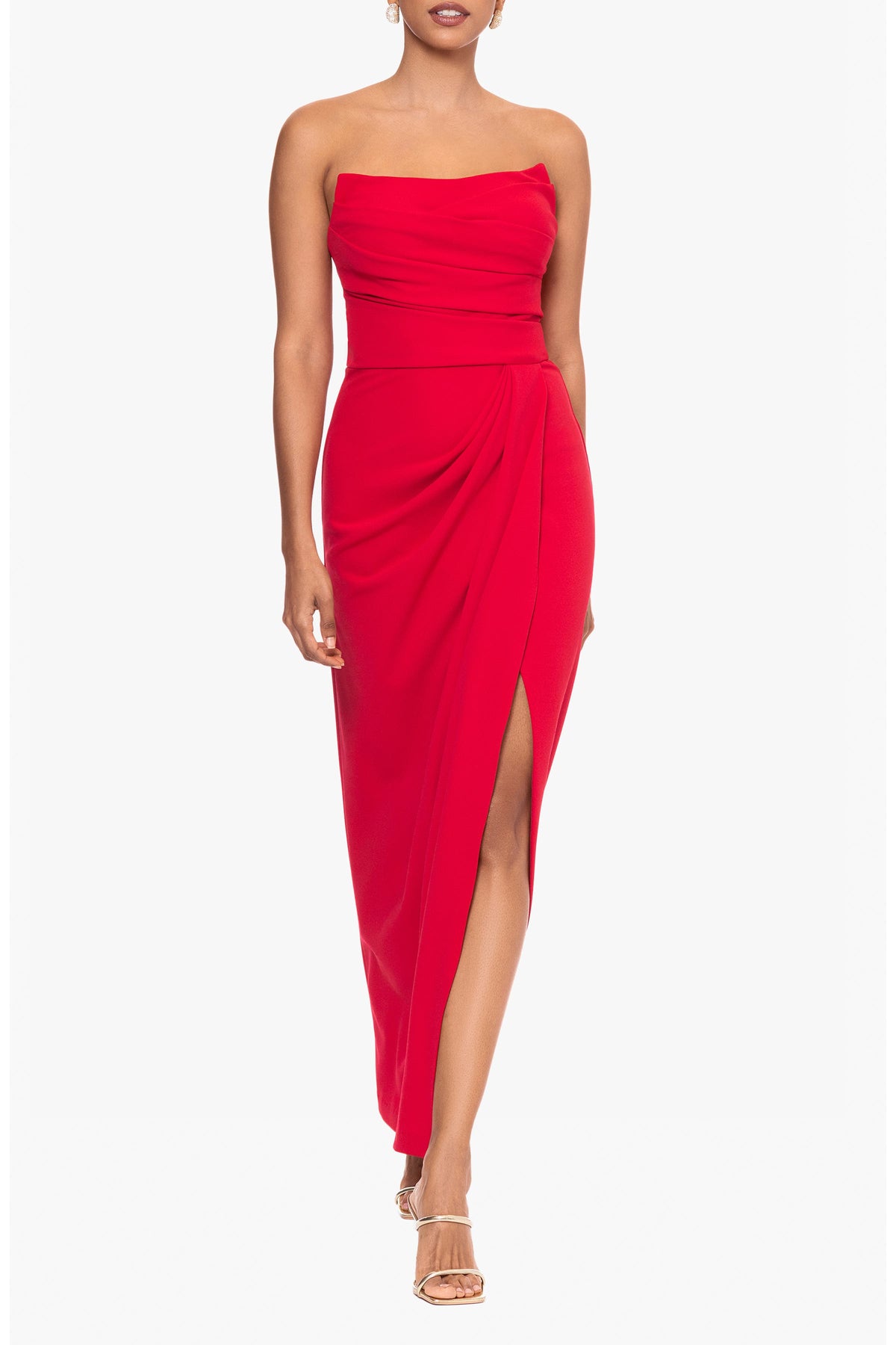 Strapless Scuba Crepe Gown