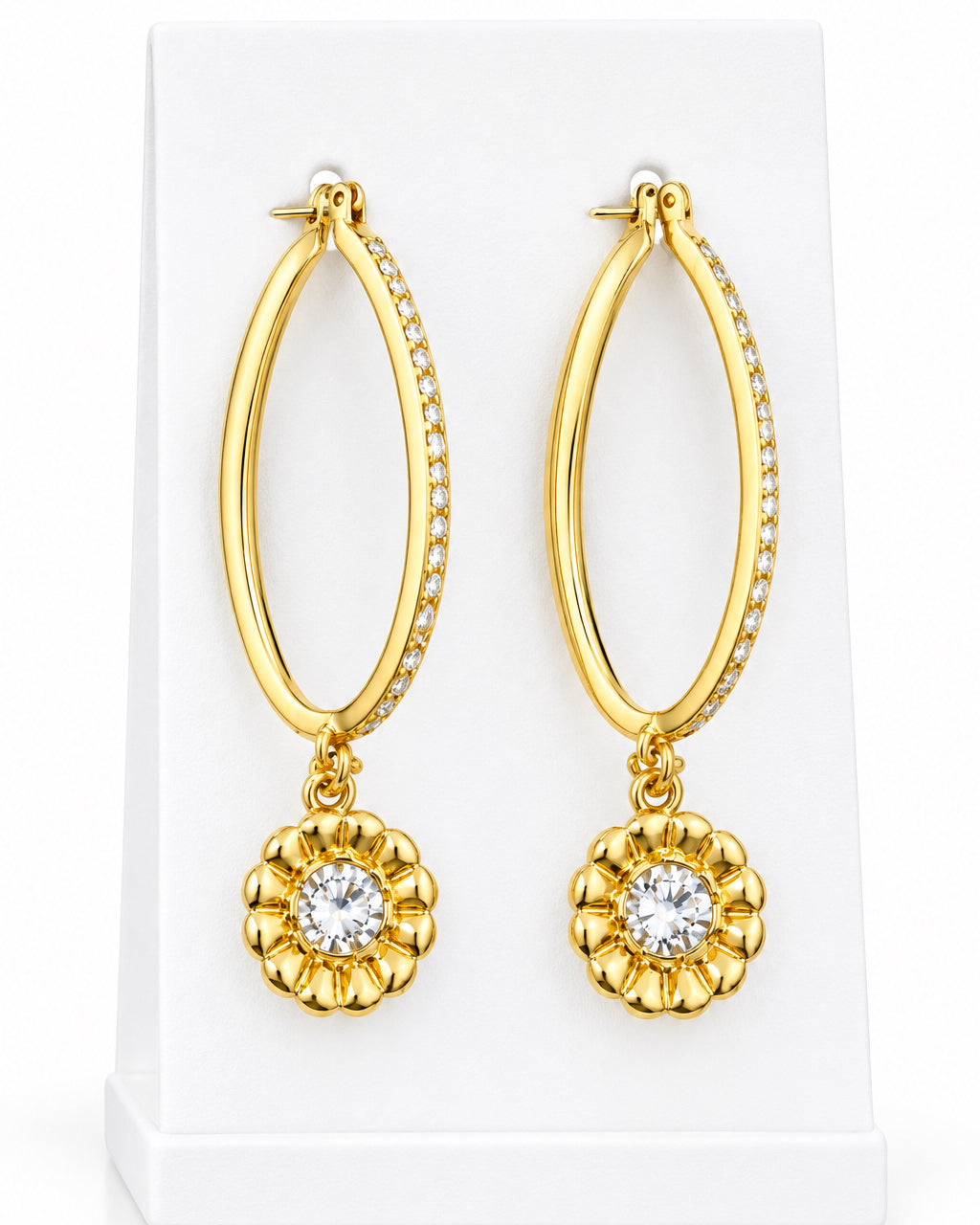 Vintage Dahlia Drop Earrings