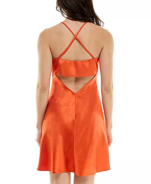 Juniors' Gathered Satin Slip Mini