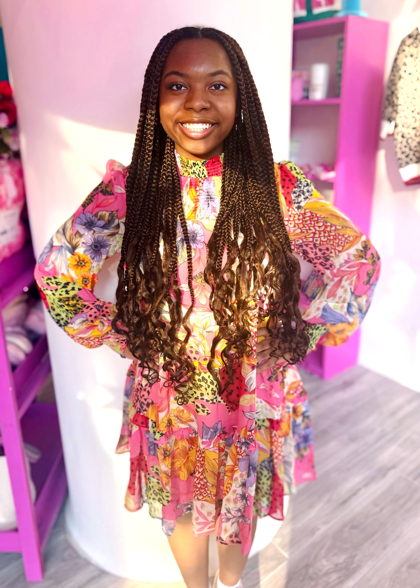 Printed Chiffon Vibrant Dress