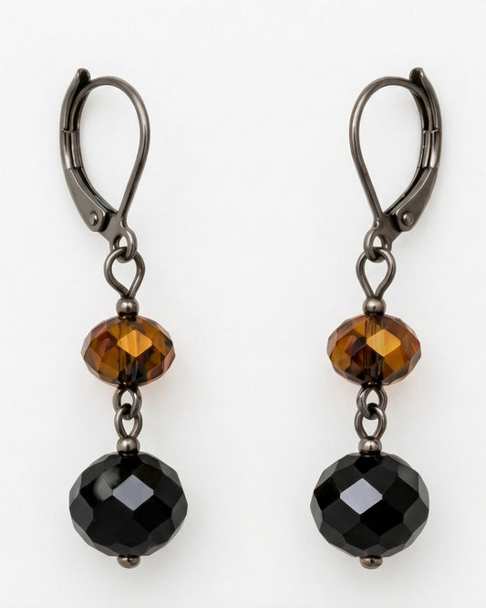 The Vintage Midnight Topaz Drop Earrings