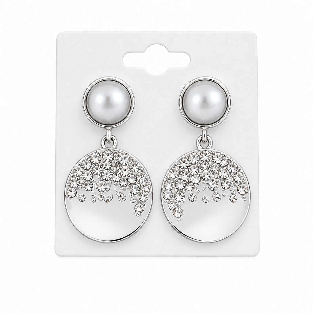 Celestial Sparkle Pavé Disc Earrings