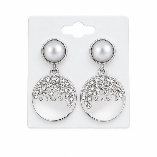 Celestial Sparkle Pavé Disc Earrings