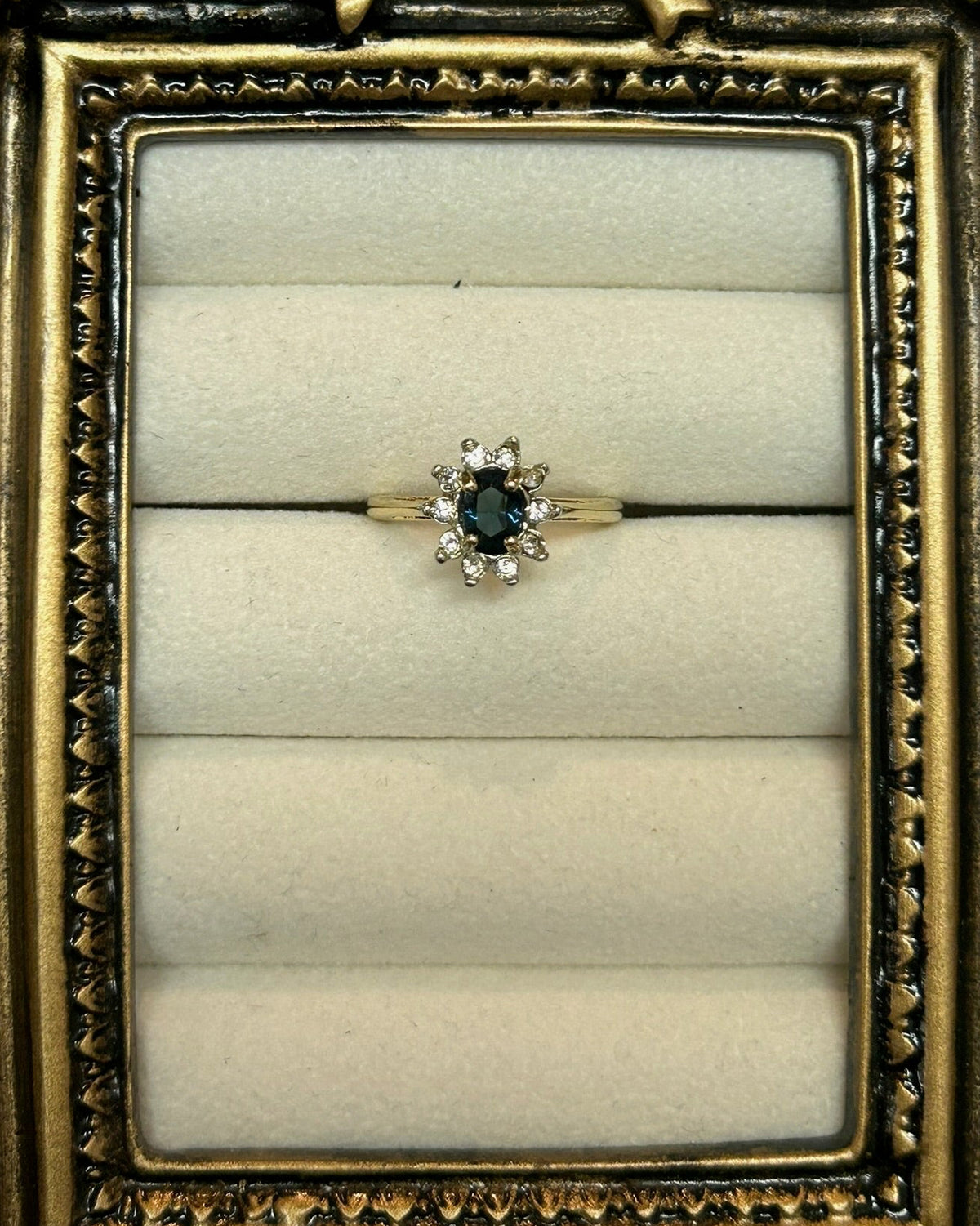 Lady Diana Sapphire Halo Ring