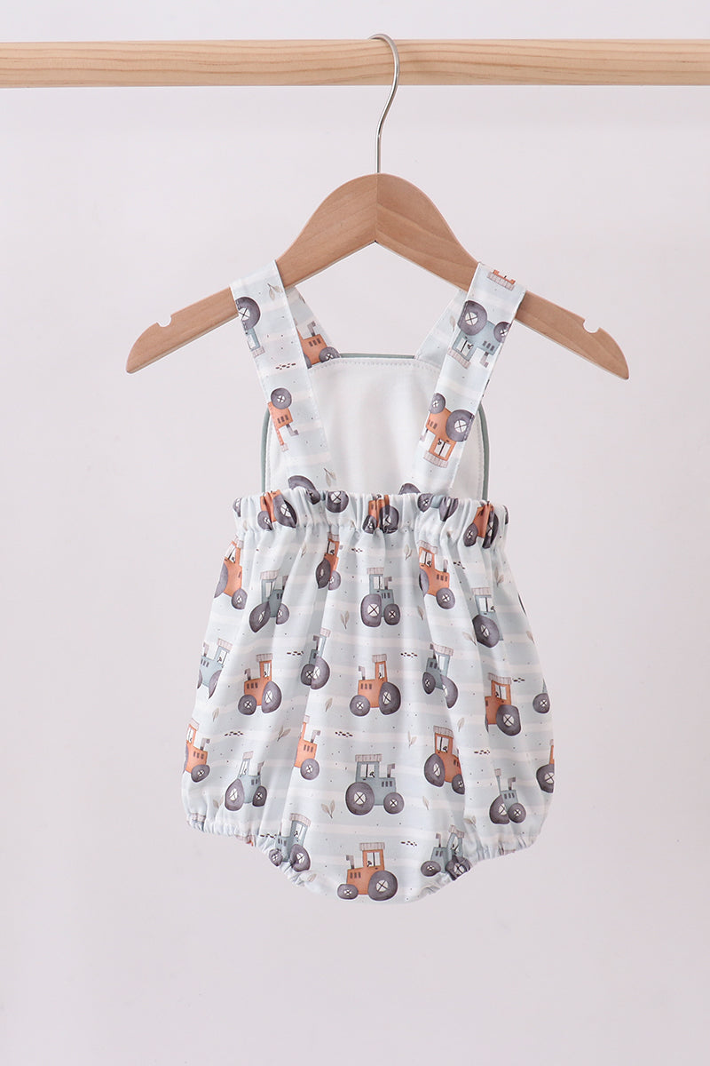 Blue Tractor Print Bubble