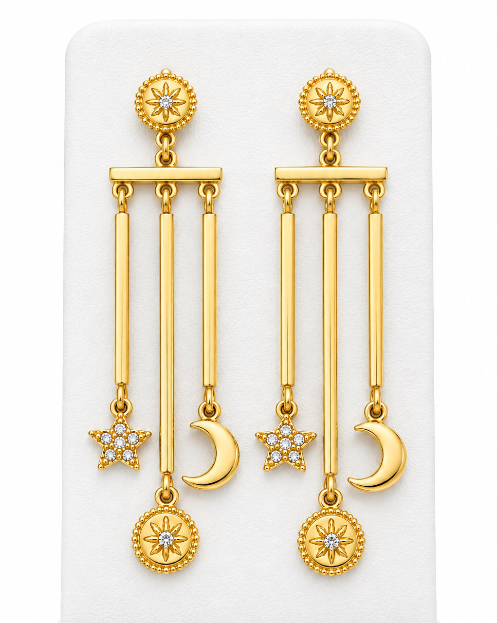 Midnight Galaxy Tiered Drop Earrings