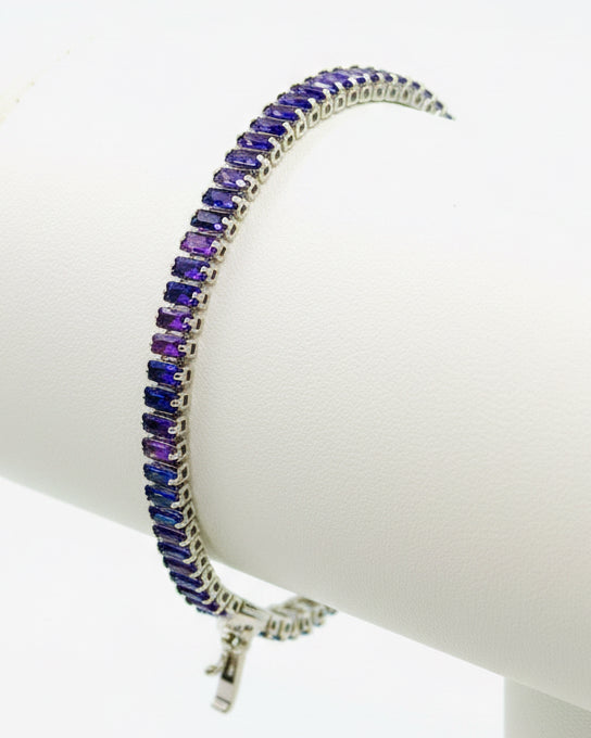 Periwinkle Baguette Tennis Bracelet