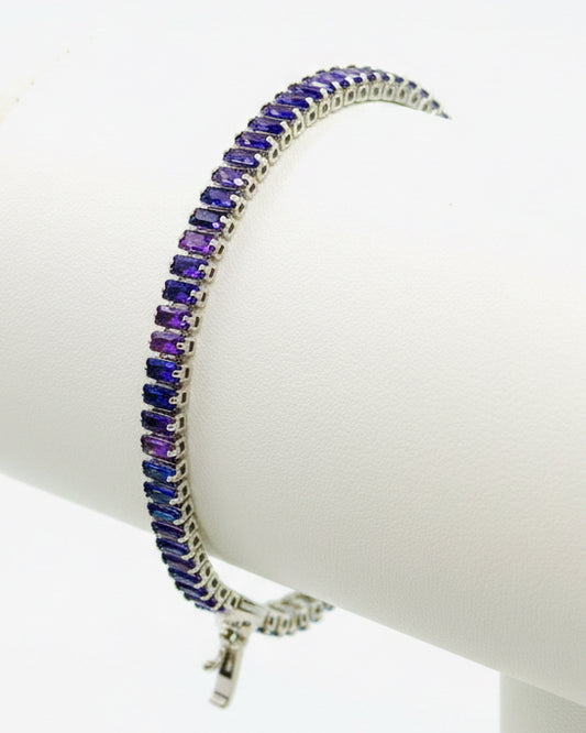 Periwinkle Baguette Tennis Bracelet