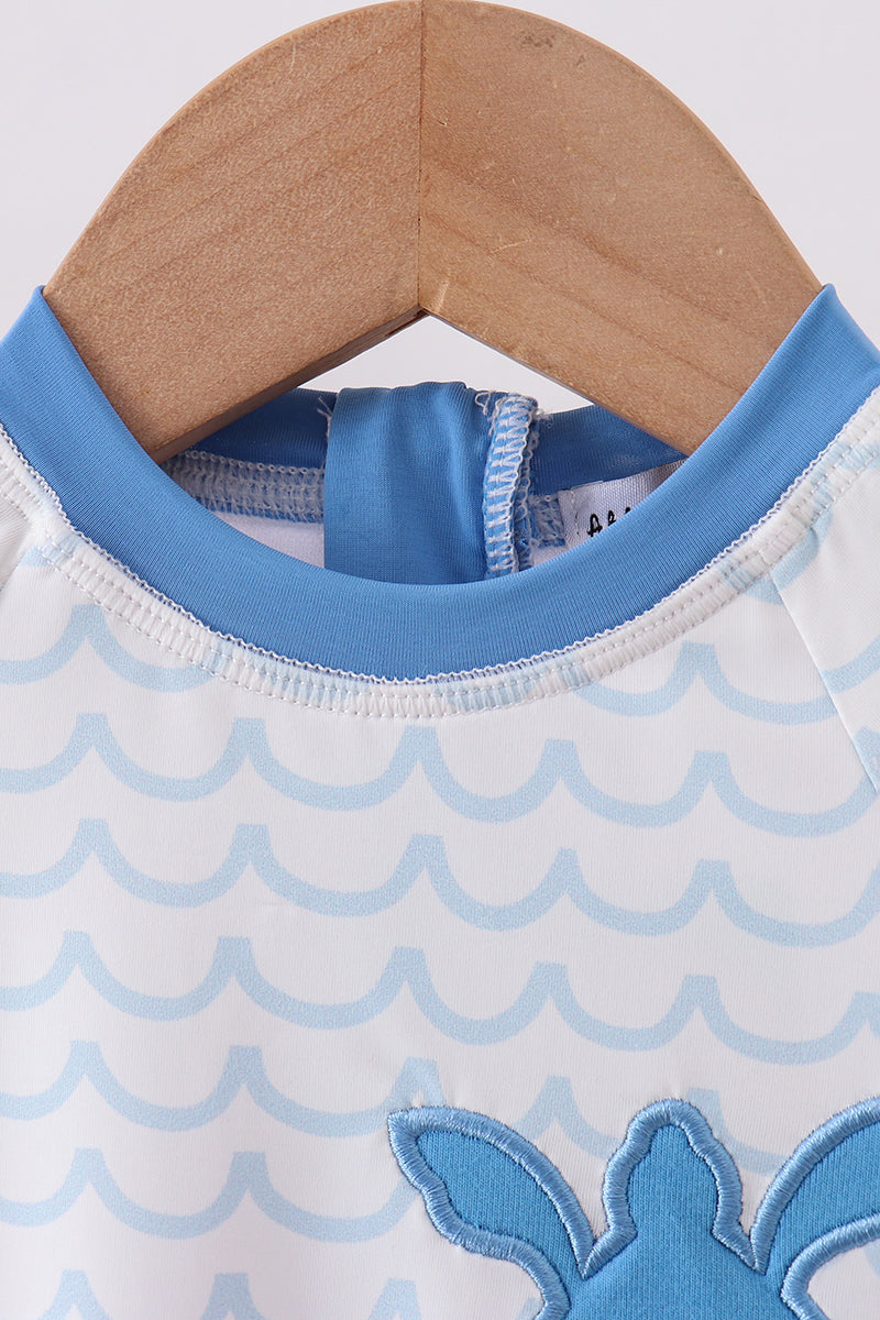 Blue Beach Sea Turtle One-piece Swimsuit