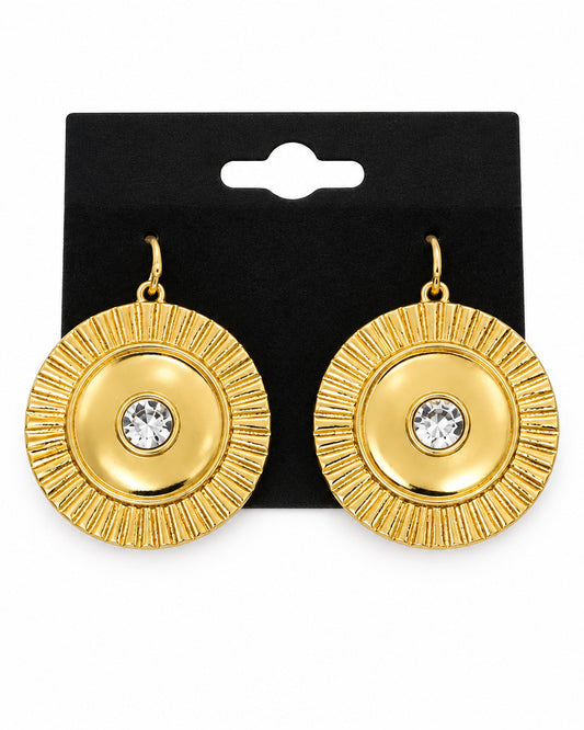 Solar Eclipse Medallion Earrings